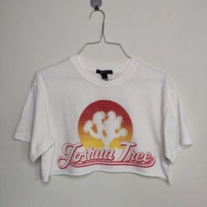 F21 Cropped Graphic Tee